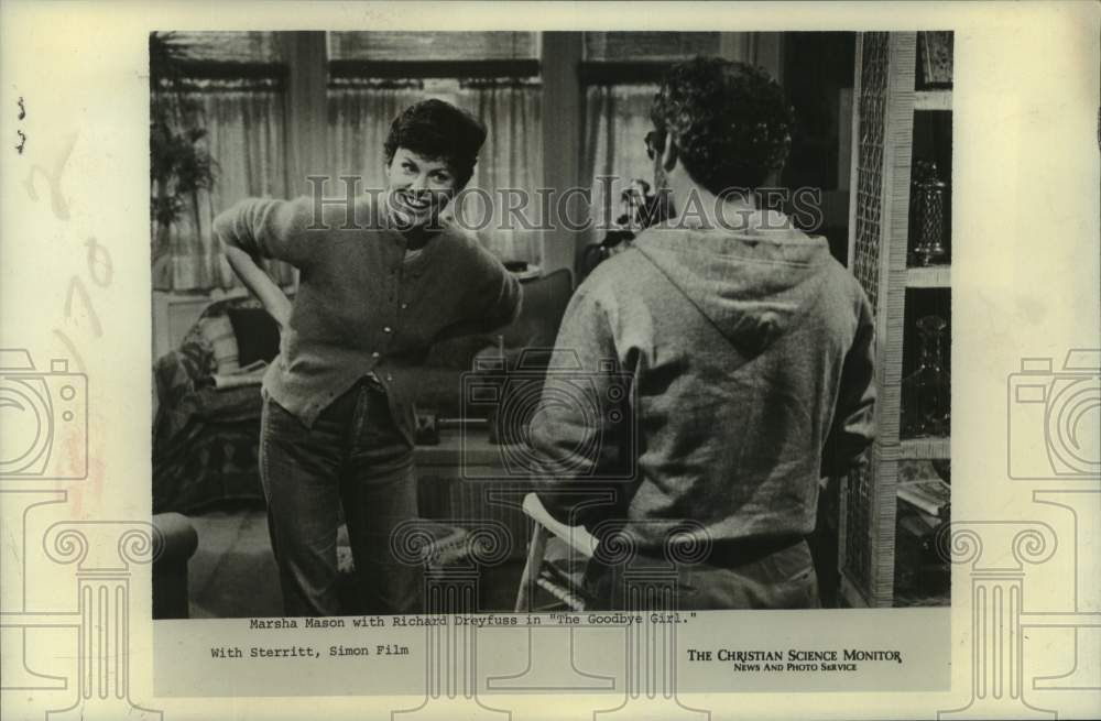 1977 Press Photo Marsha Mason & Richard Dreyfuss costar in "The Goodbye Girl"- Historic Images