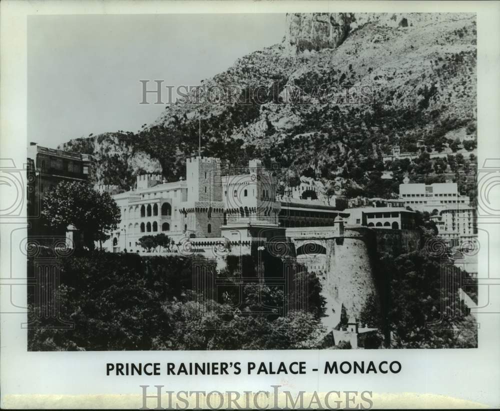 Press Photo Prince Rainier&#39;s palace in Monaco - Historic Images