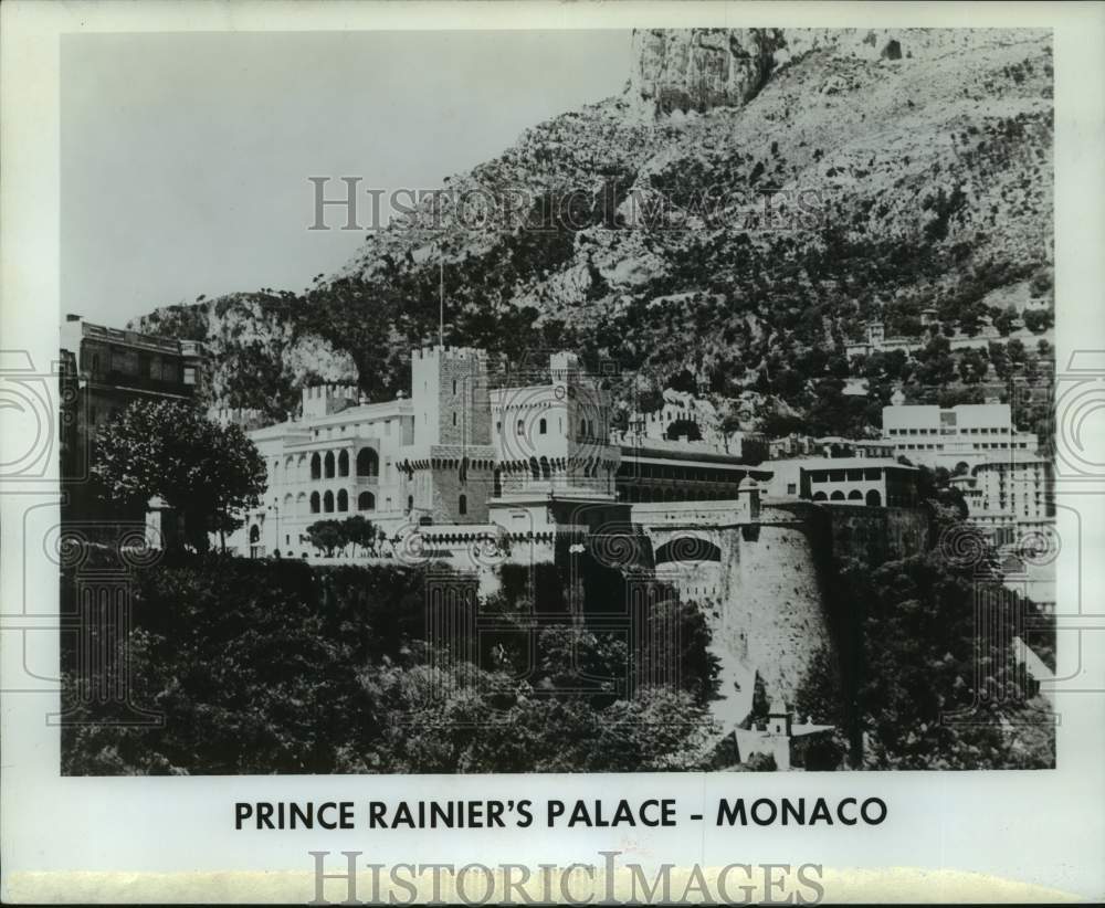 Press Photo Prince Rainier's palace in Monaco - Historic Images