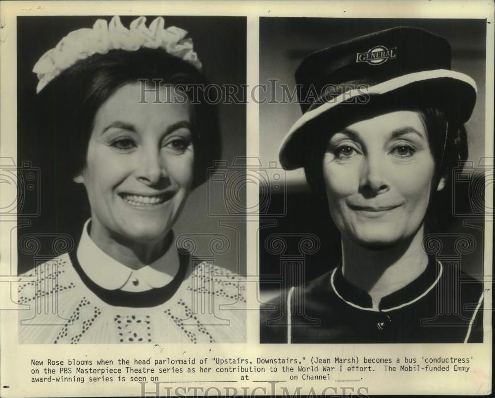 1977 Press Photo British actress Jean Marsh stars in "Upstairs, Downstairs"- Historic Images