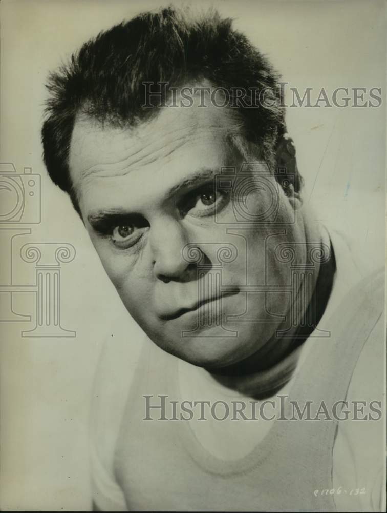 1957 Press Photo Actor Mickey Shaughnessy - tup06228- Historic Images