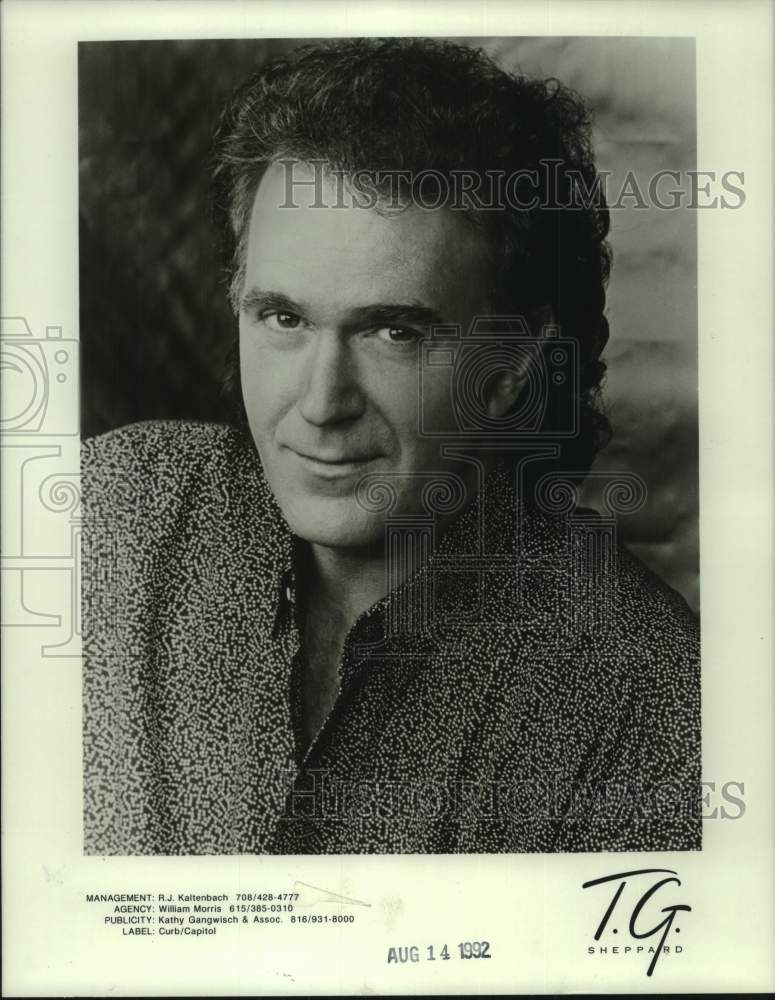 1992 Press Photo Musical artist T. G. Sheppard - Historic Images