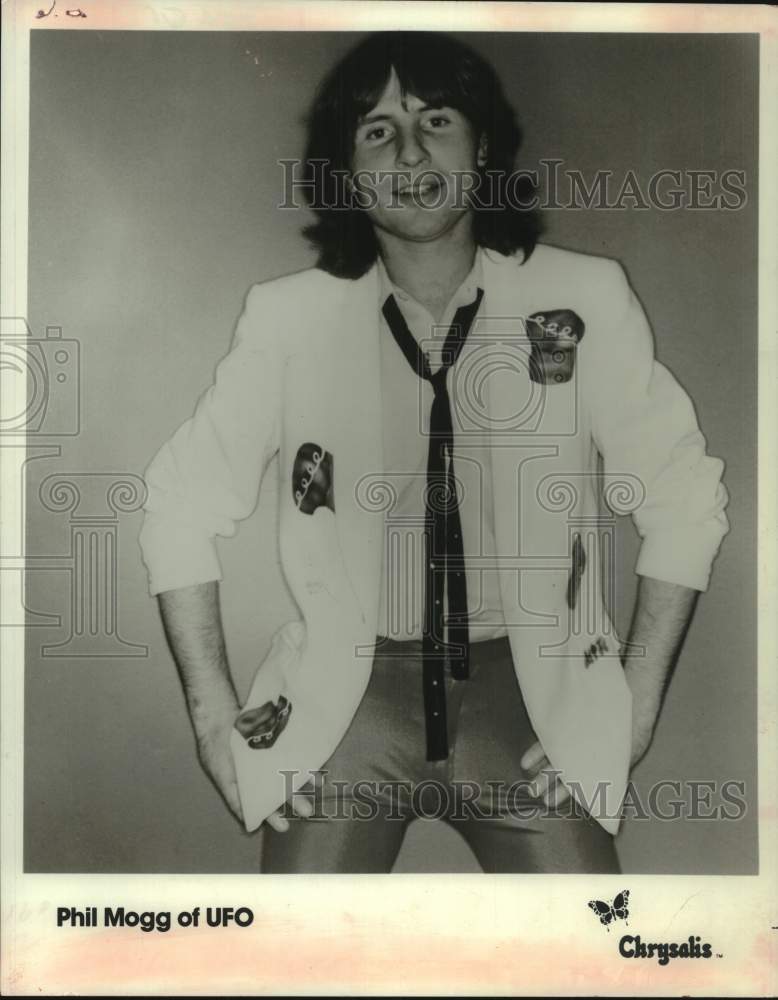 1979 Press Photo Phil Mogg, lead singer of the rock band UFO - Historic Images