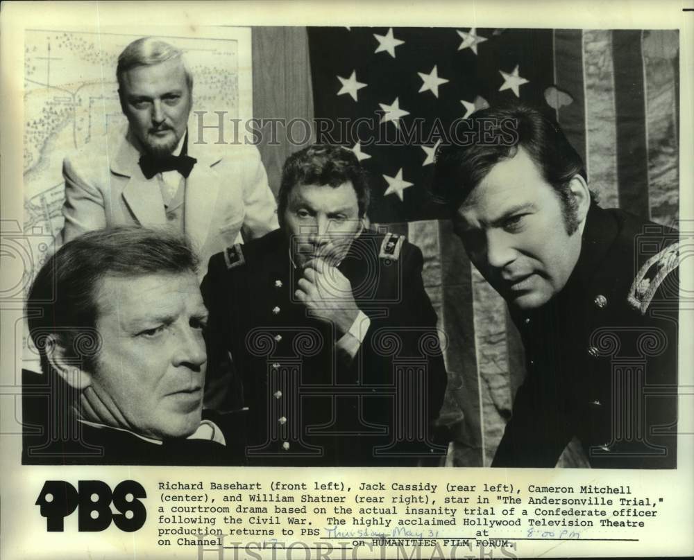 1973 Press Photo Scene from the PBS courtroom drama &quot;The Andersonville Trial&quot; - Historic Images