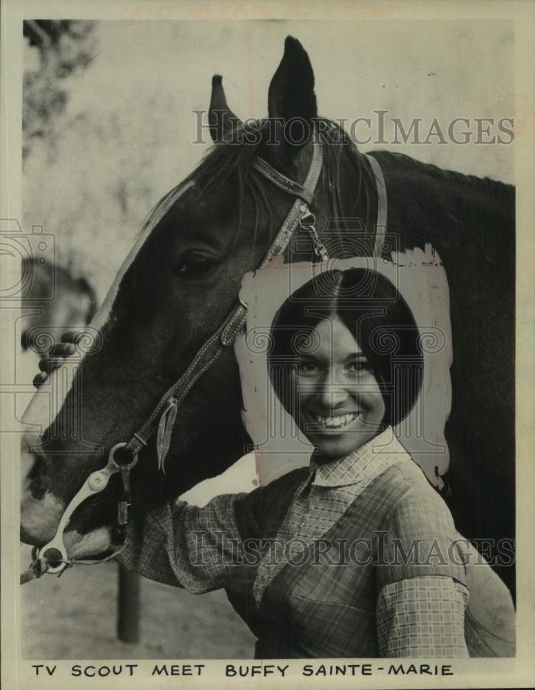 1968 Press Photo Musical artist Buffy Sainte-Marie - Historic Images