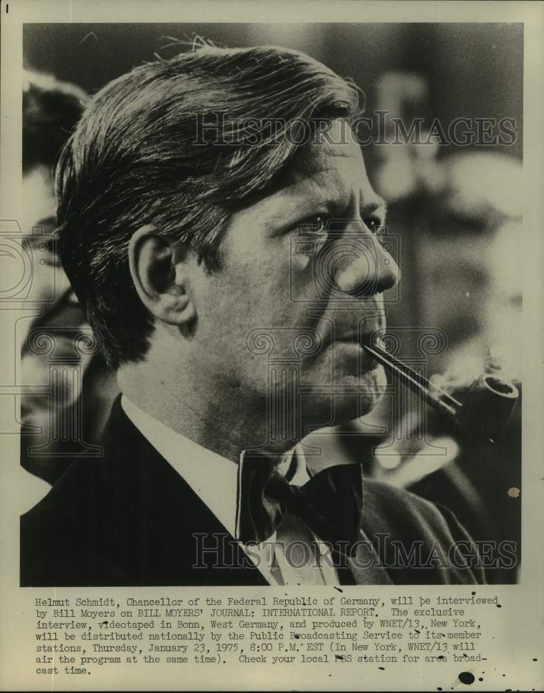 1975 Press Photo Helmut Schmidt, Chancellor of the Federal Republic of Germany - Historic Images