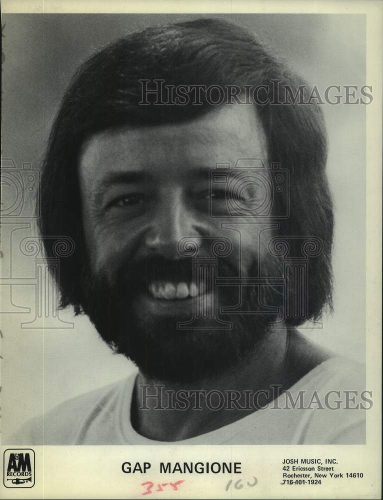 Press Photo A & M Records recording artist Gap Mangione - Historic Images