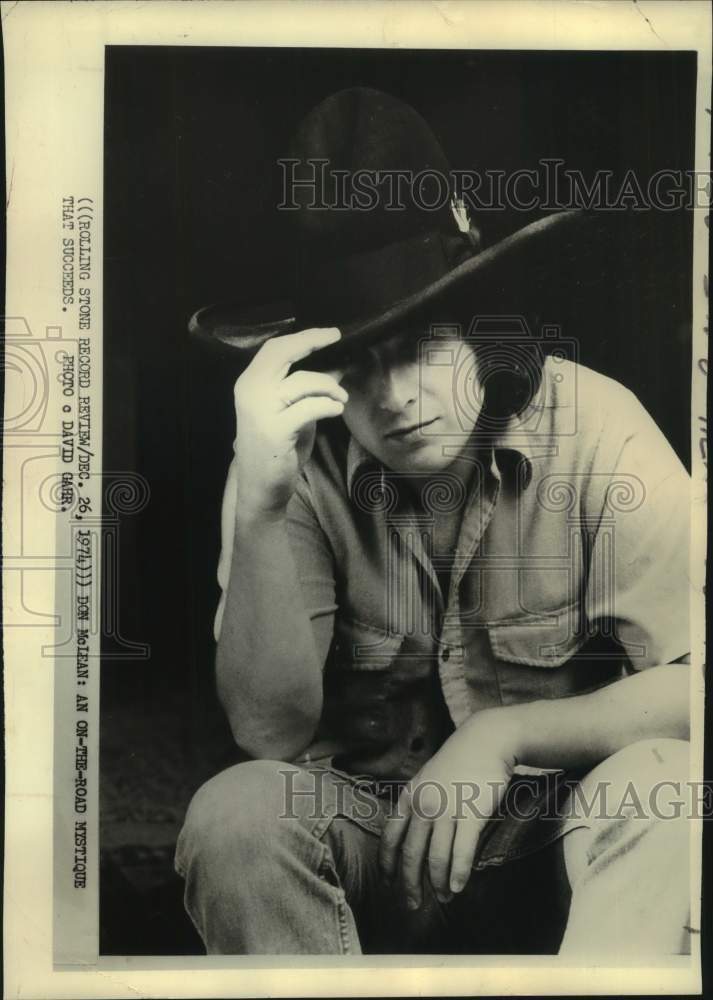 1974 Rolling Stone recording artist Don McLean - Historic Images