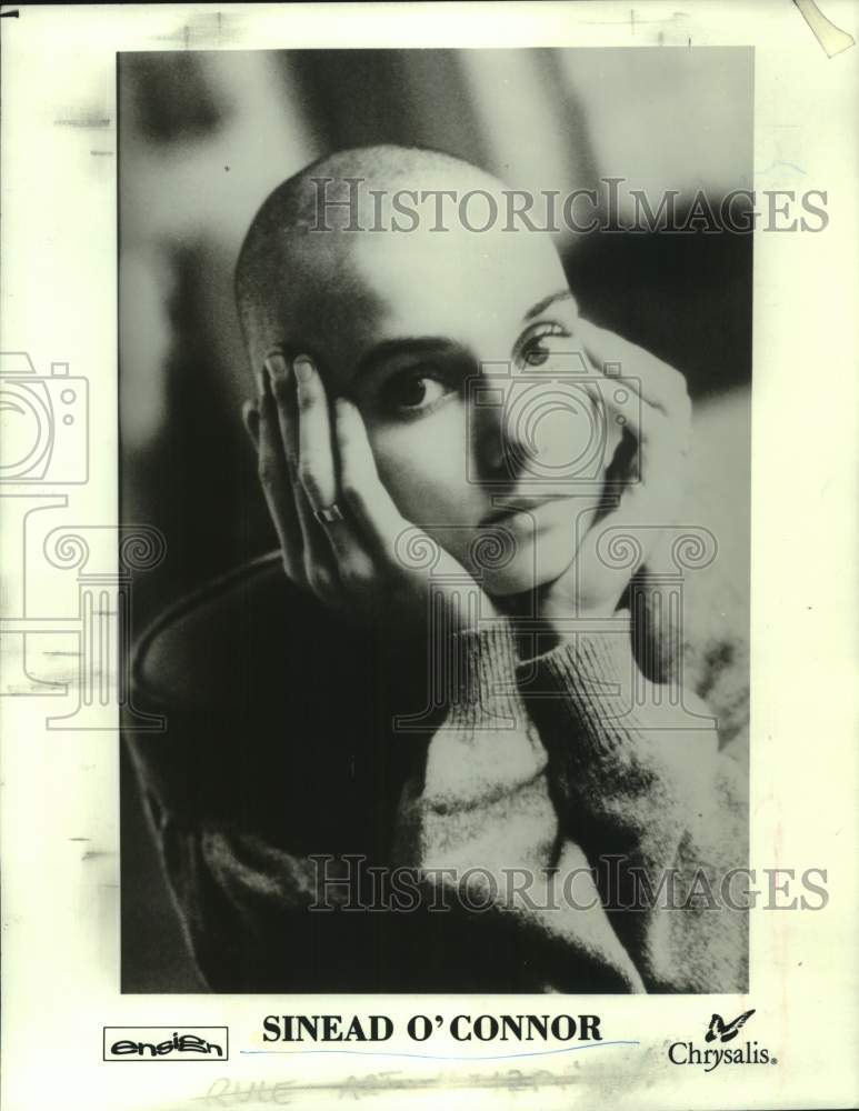 Press Photo Chrysalis Records recording artist Sinead O&#39;Connor - Historic Images