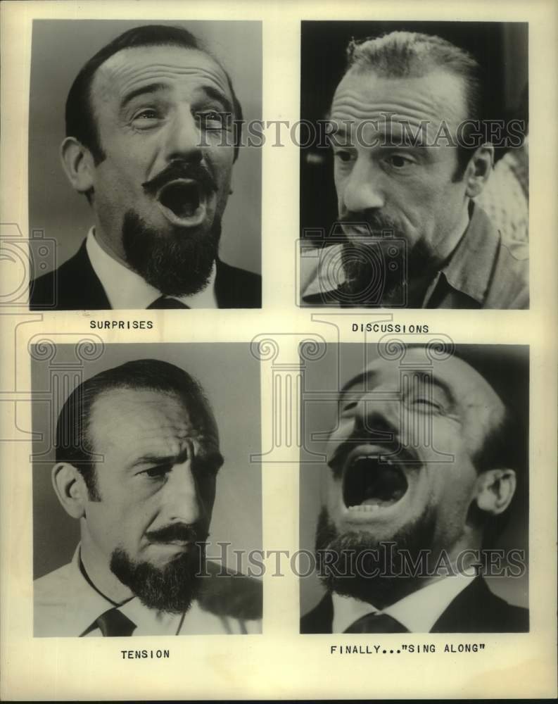 Press Photo Mitch Miller, host of &quot;Sing Along&quot; on NBC Television - Historic Images