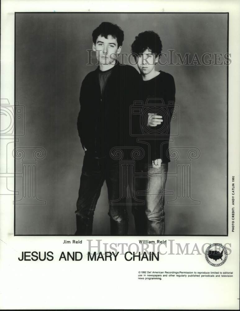 1992 Press Photo American Recordings artists Jesus and Mary Chain - Historic Images