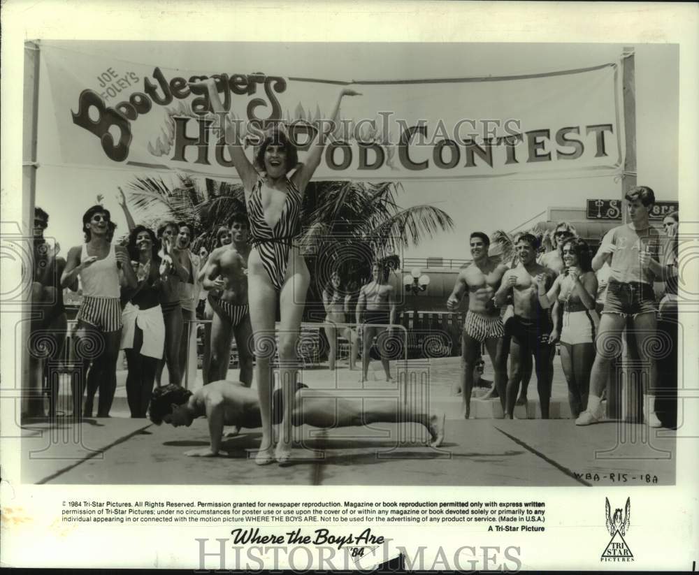 1984 Press Photo Scene from the motion picture &quot;Where the Boys Are &#39;84&quot; - Historic Images