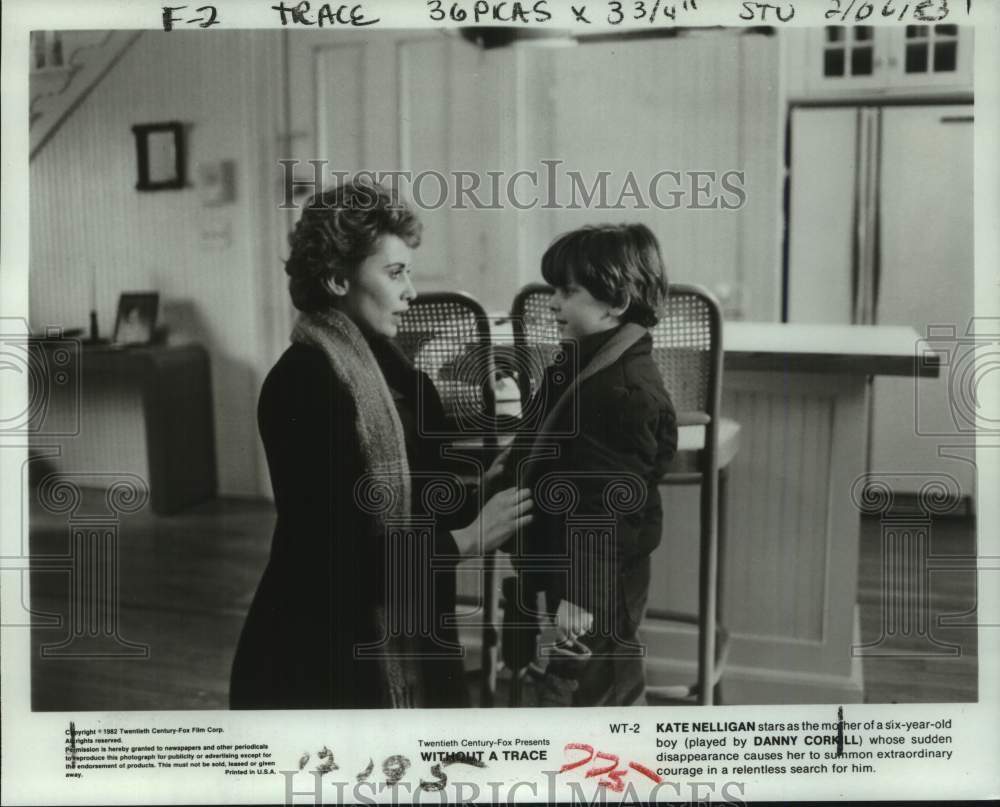 1982 Press Photo Kate Nelligan & Danny Corkill costar in "Without a Trace" - Historic Images