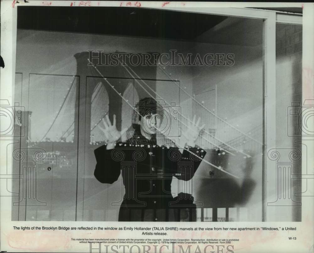 1980 Press Photo Talia Shire in scene from the motion picture &quot;Windows&quot; - Historic Images