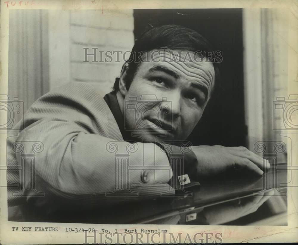1970 Press Photo Actor Burt Reynolds - Historic Images