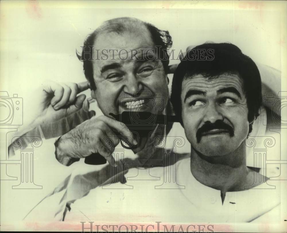 1980 Press Photo Dom Deluise &amp; Burt Reynolds costar in &quot;The End&quot; on NBC-TV - Historic Images