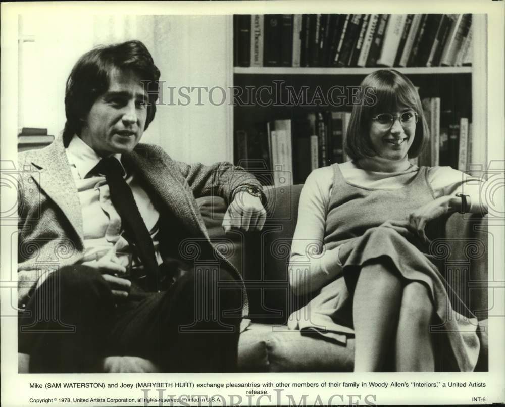 1978 Press Photo Sam Waterston & Marybeth Hurt costar in "Interiors" - Historic Images