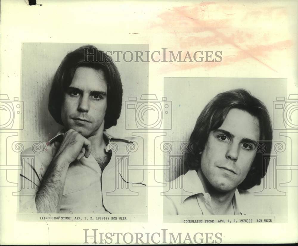 1978 Press Photo Musical artist Bob Weir - Historic Images