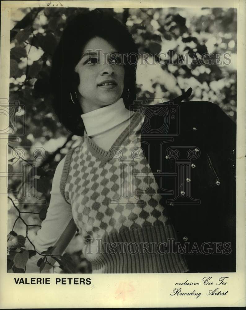 1976 Press Photo Cee Tee recording artist Valerie Peters - Historic Images