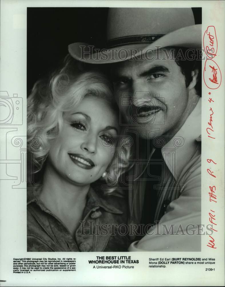 1982 Press Photo Scene from the movie "The Best Little Whorehouse in Texas" - Historic Images