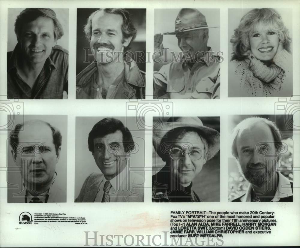 Press Photo Head shots of the cast of "M*A*S*H" - Historic Images