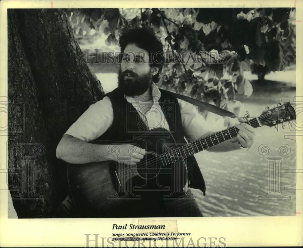 2000 Press Photo New York Singer/Songwriter/Children&#39;s Performer, Paul Strausman - Historic Images