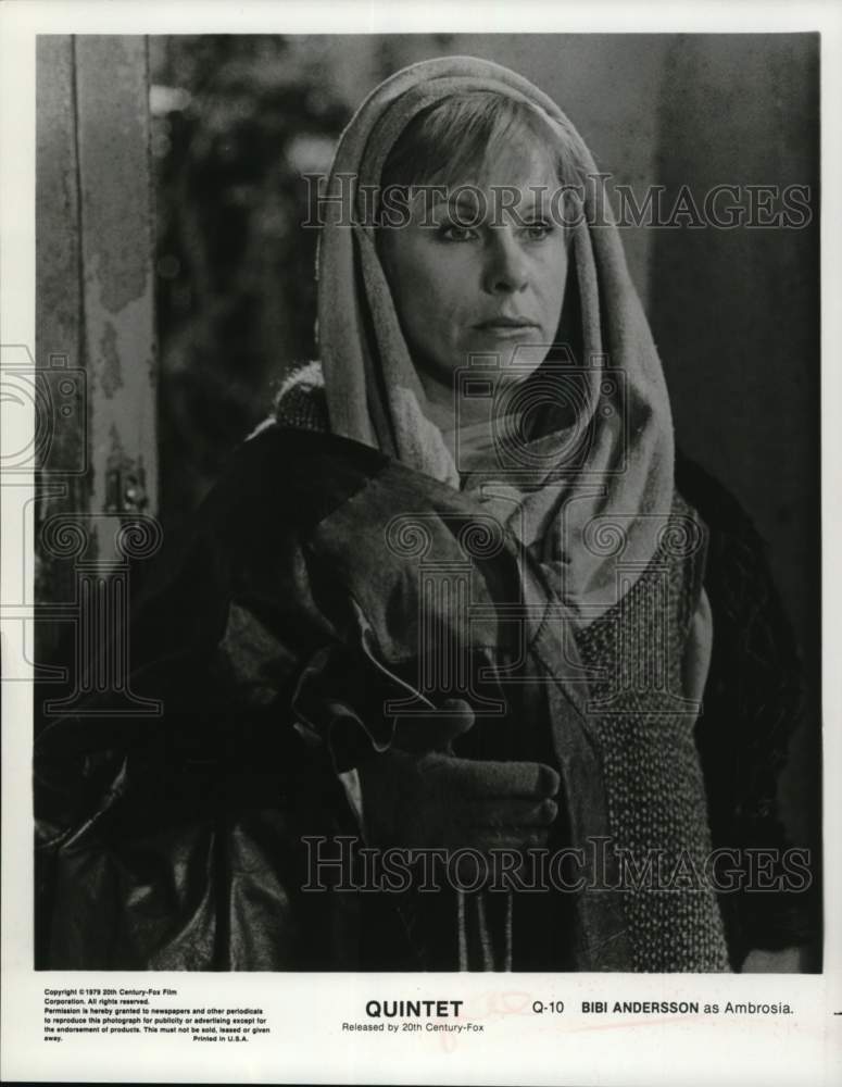 1979 Press Photo Bibi Andersson as Ambrosia in "Quintet" - Historic Images