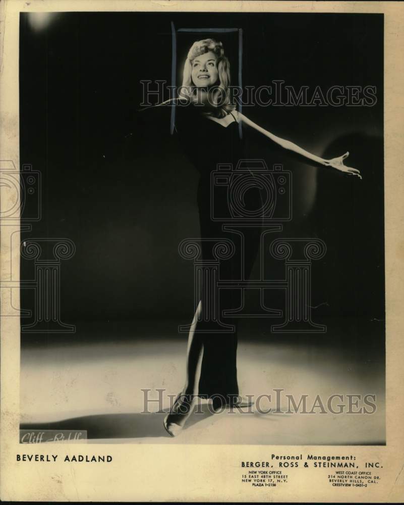 Press Photo Musical artist Beverly Aadland - Historic Images