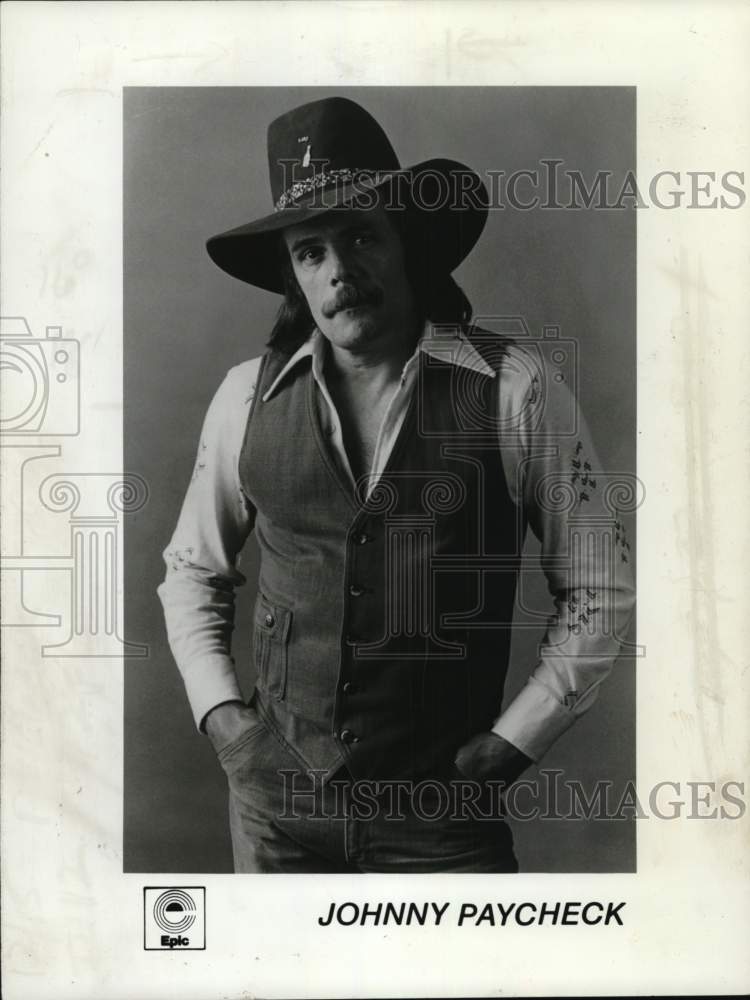 1981 Press Photo Epic Records recording artist Johnny Paycheck - Historic Images