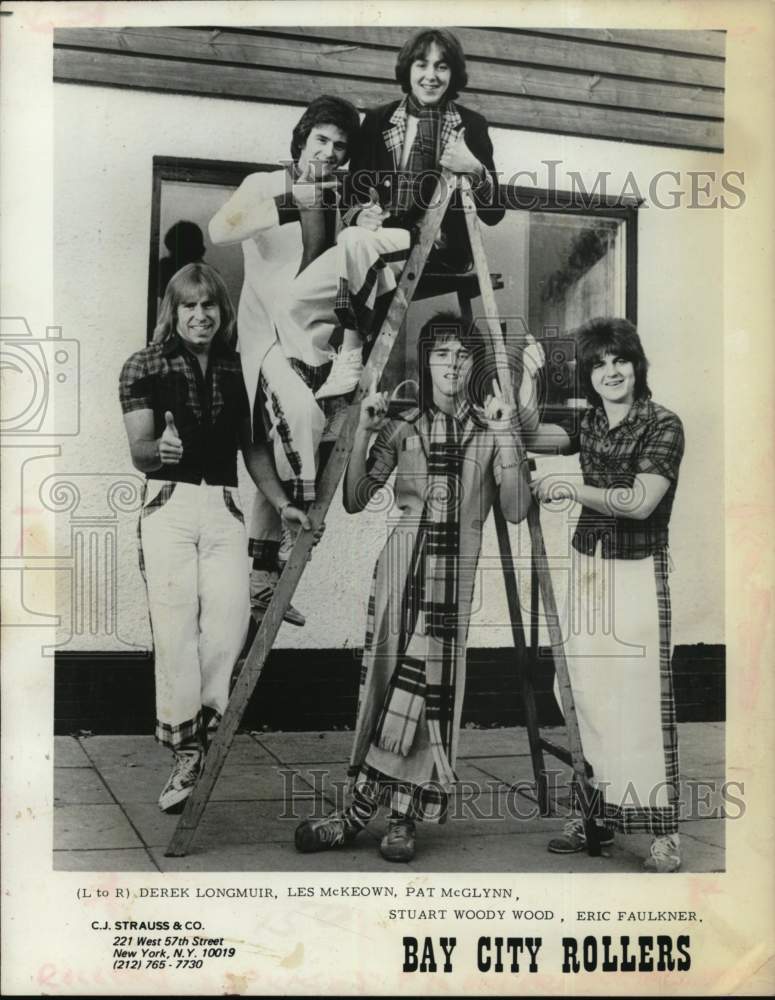 1979 Press Photo Musical artists the Bay City Rollers - Historic Images