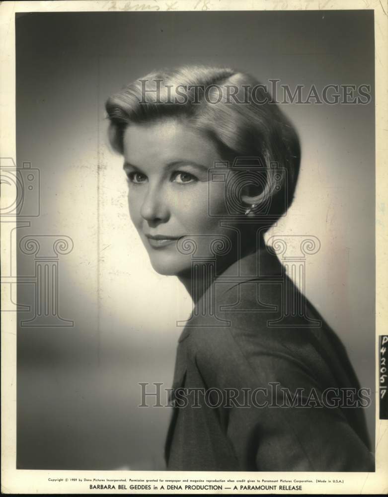 1959 Press Photo Actress Barbara Bel Geddes - Historic Images