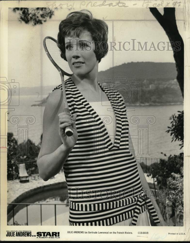 1968 Press Photo Julia Andrews portrays Gertrude Lawrence in &quot;Star!&quot; - Historic Images