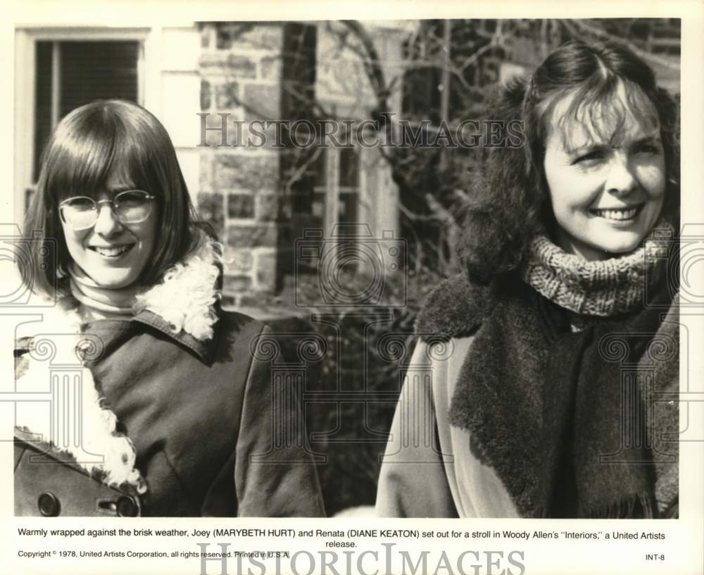 1979 Press Photo Marybeth Hurt &amp; Diane Keaton star in &quot;Interiors&quot; - Historic Images