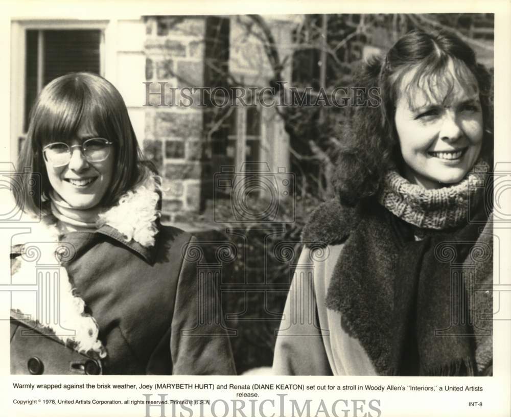 1979 Press Photo Marybeth Hurt & Diane Keaton star in "Interiors" - Historic Images