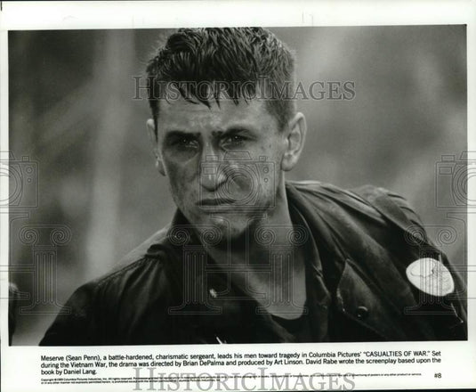 1989 Press Photo Sean Penn stars in "Casualties of War" - Historic Images