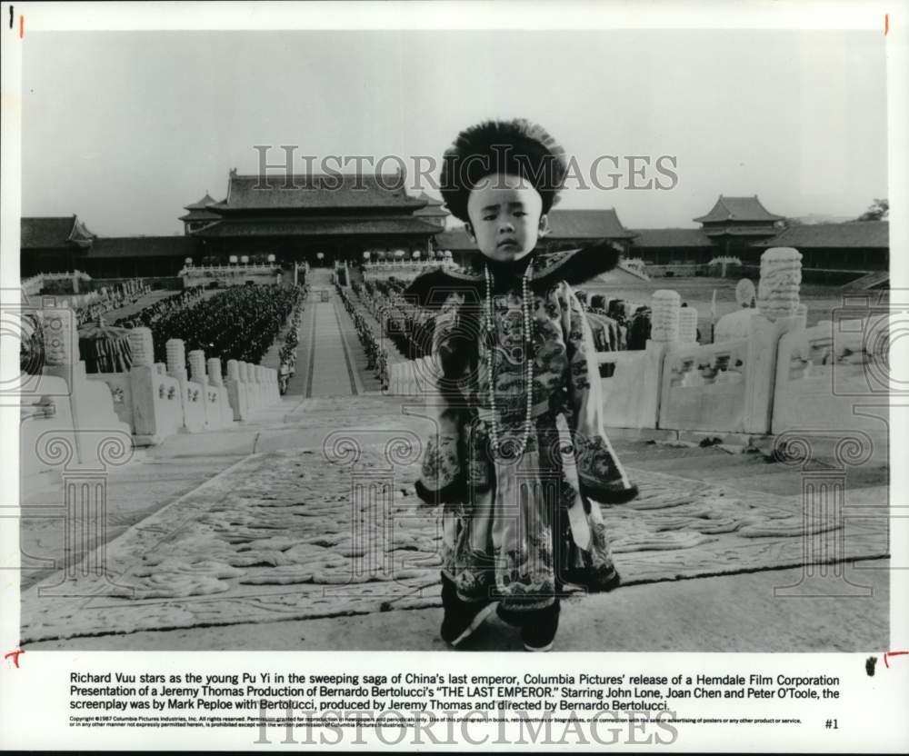 1987 Press Photo Richard Vuu stars as Ru Yi in &quot;The Last Emperor&quot; - Historic Images