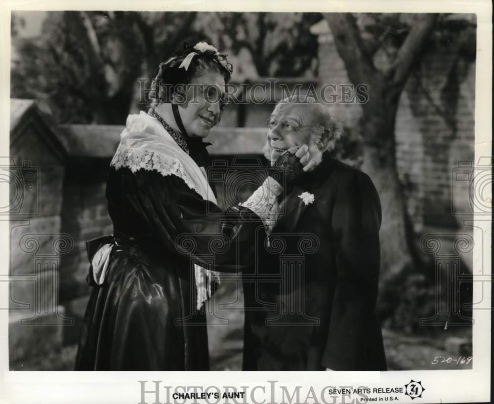 Press Photo Jack Benny with costar in scene from "Charley's Aunt" - Historic Images