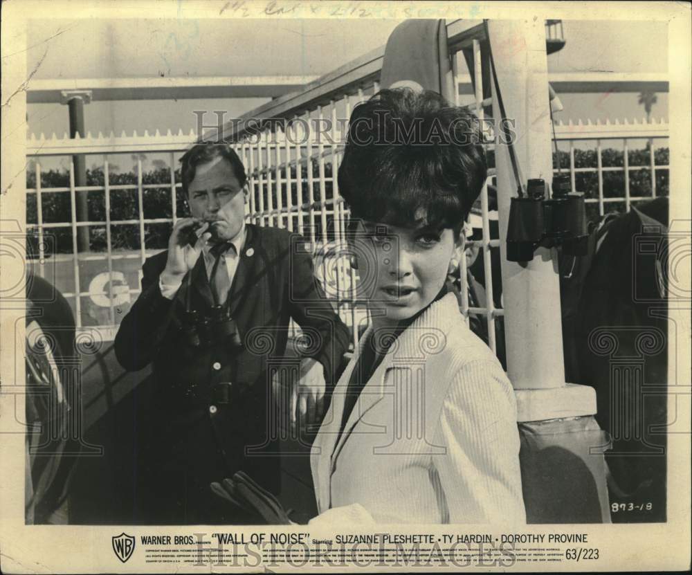 1968 Ralph Meeker &amp; Suzanne Pleshette star in &quot;Wall of Noise&quot;-Historic Images