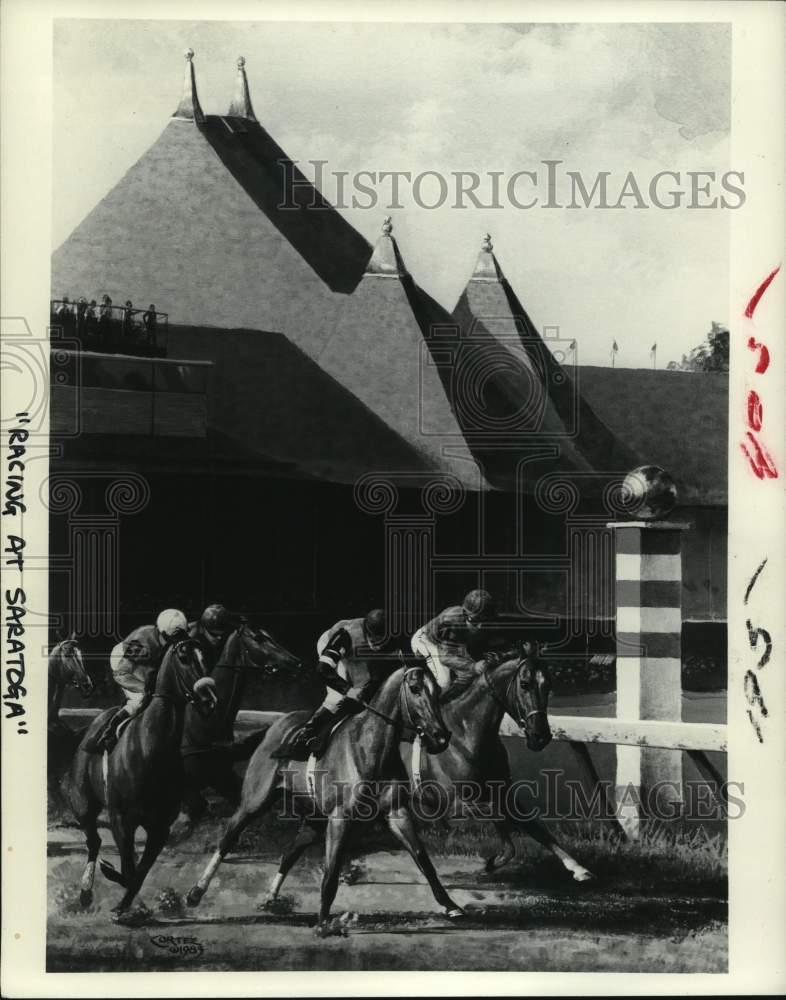 Press Photo "Racing At Saratoga" by Jenness Cortez - tup17100 - Historic Images