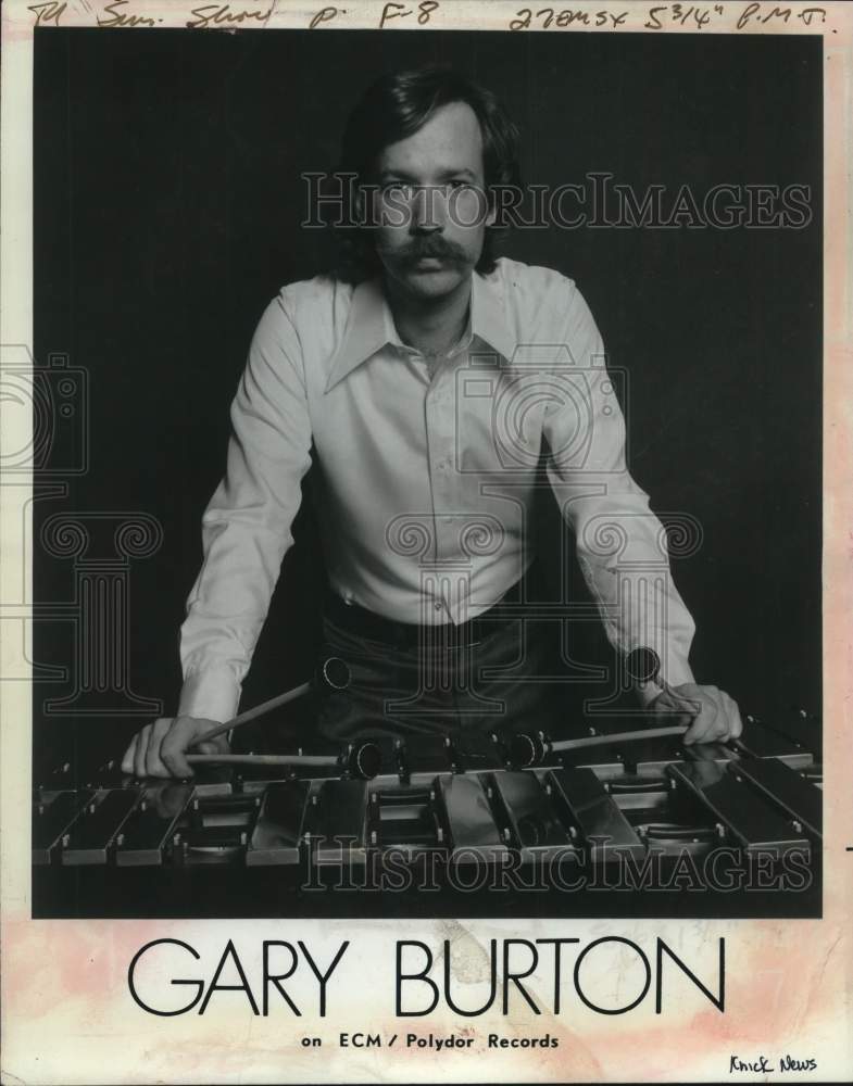 1976 Press Photo ECM/Polydor Records recording artist Gary Burton - tup18363- Historic Images