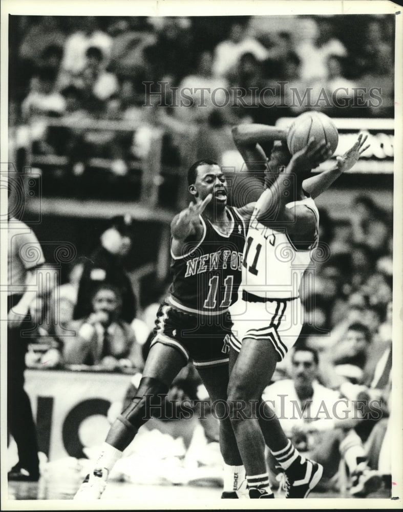 Press Photo Dirk Minniefield during Cleveland Cavaliers vs New York Kn