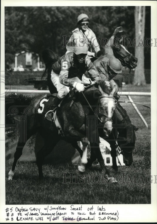 1990 Press Photo #5 Captain Savy with Jonathan Smart out lasts #3 FE