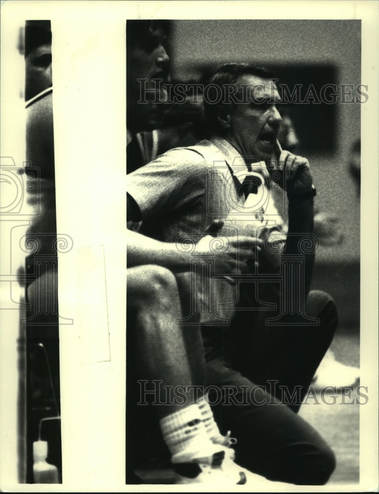 Press Photo Union College basketball Bill Scanlon in Schenectady, New York- Historic Images