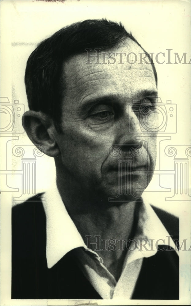 1987 Press Photo SUNY-Albany Basketball Coach Dr. Richard Sauers - tus02005 - Historic Images
