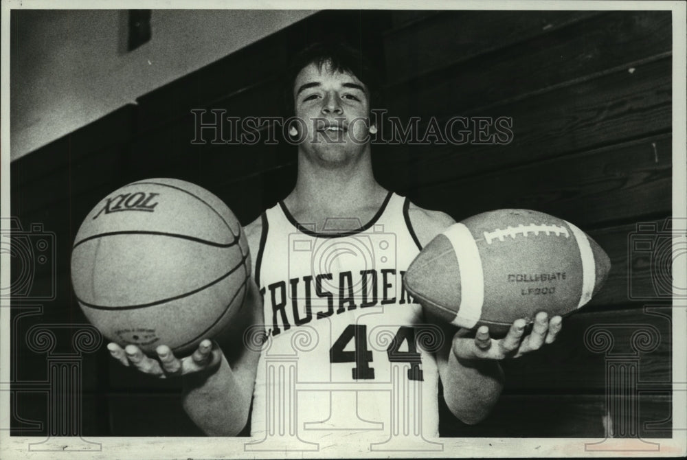 1979 Press Photo Rich Foglia, Catholic Central High School athlete, Albany, NY - Historic Images