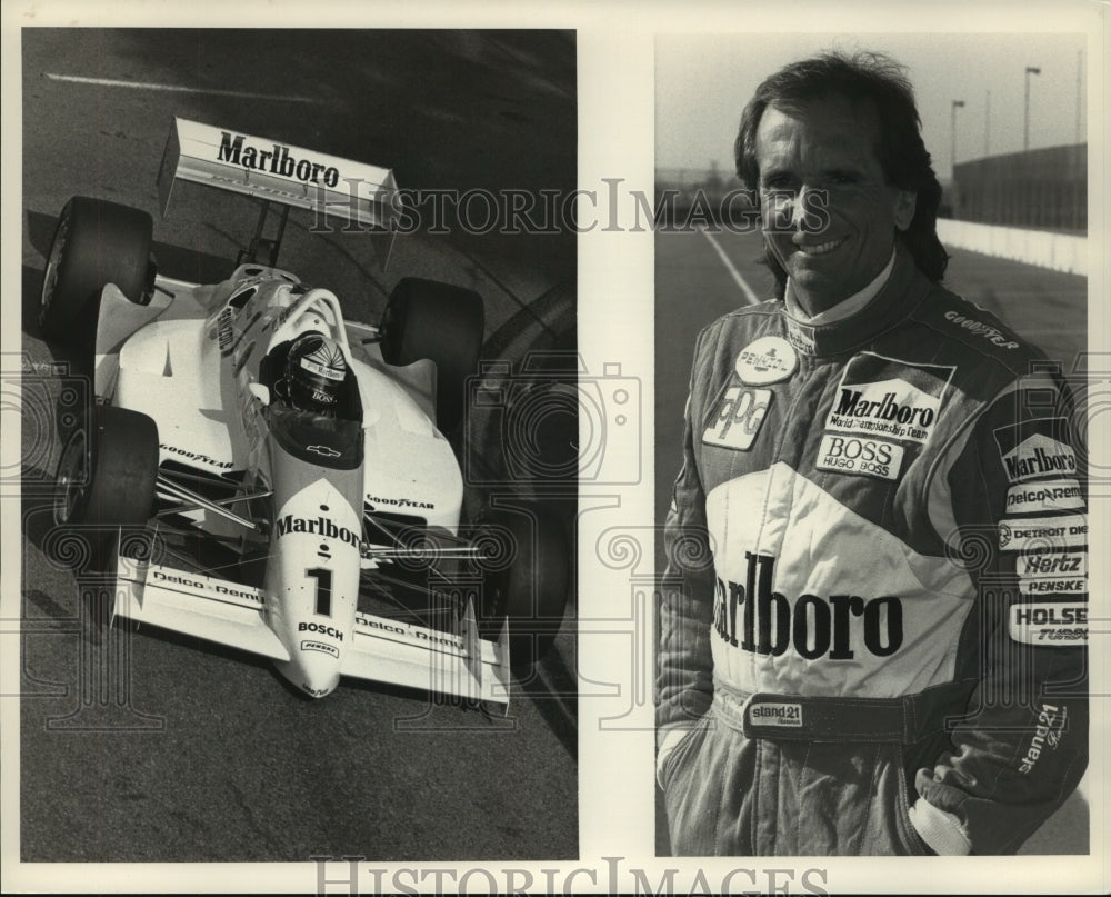 Press Photo Indy Car driver Emersom Fittipaldi, Team Penske, and the #1 car - Historic Images