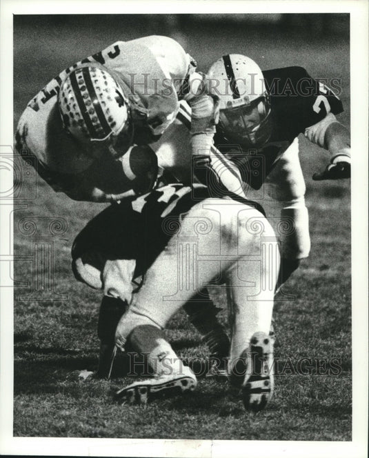 1989 Press Photo Mechanicville football player