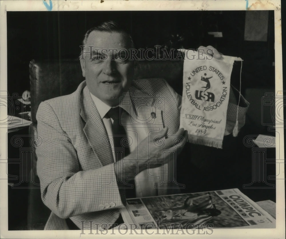Press Photo William Baird, U.S. Volleyball Association, Glenville, New York - Historic Images