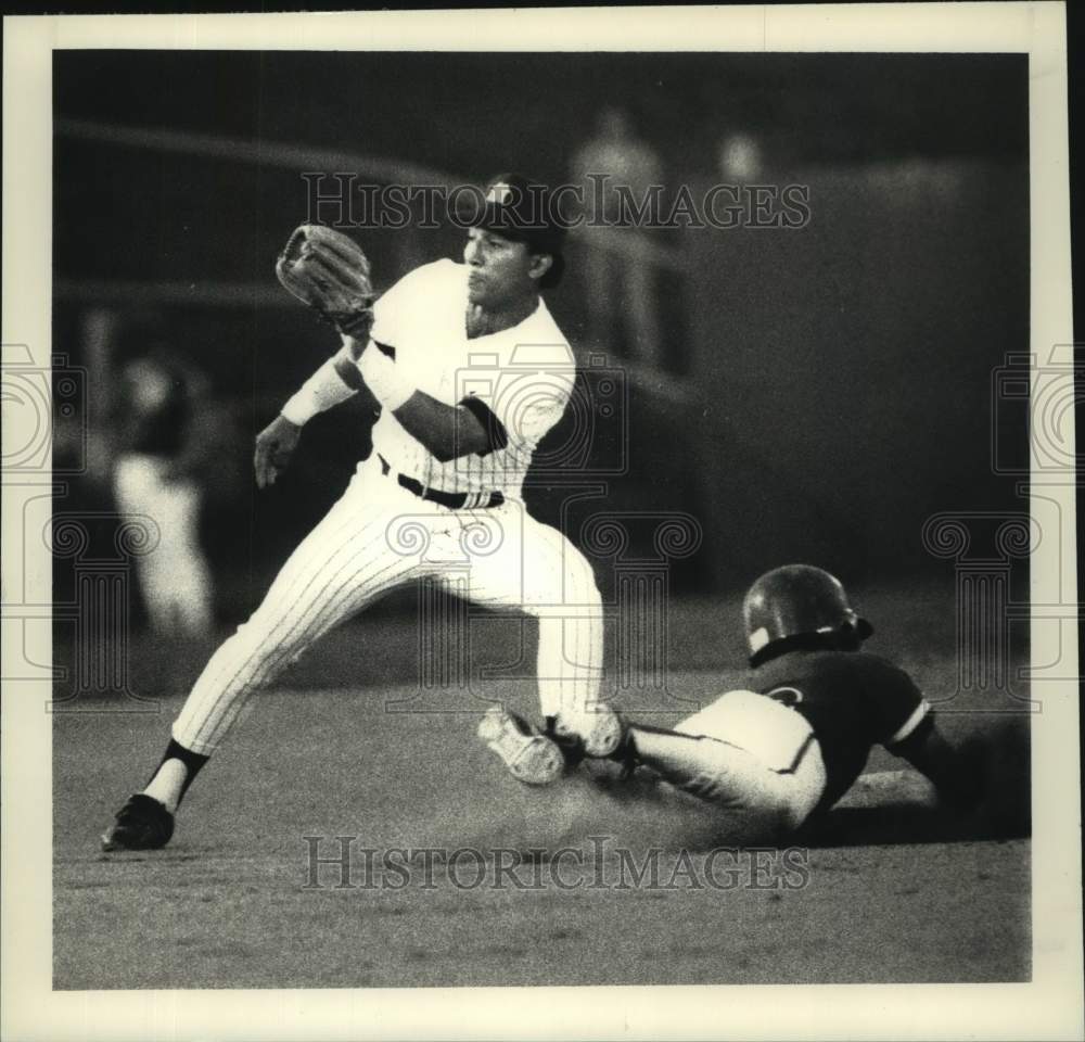 1988 Press Photo Albany-Colonie Yankees baseball, Heritage Park, Colonie, NY- Historic Images