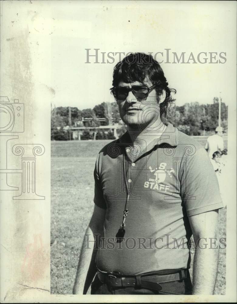 Press Photo John Pelletier, football coach, LaSalle Institute, Troy, New York- Historic Images